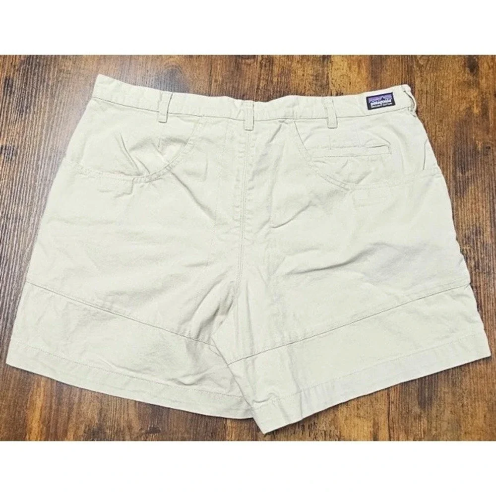 Patagonia Shorts Stand Up Men's 40 Canvas Cream Organic Cotton Hiking Outdoor